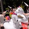 Inflatable unicorns take a stabbing at the end of the massacre
