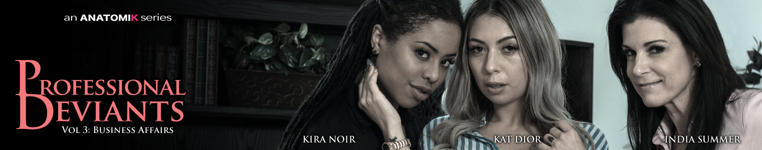 Kat Dior, India Summer, Kira Noir in office lesbian threesome