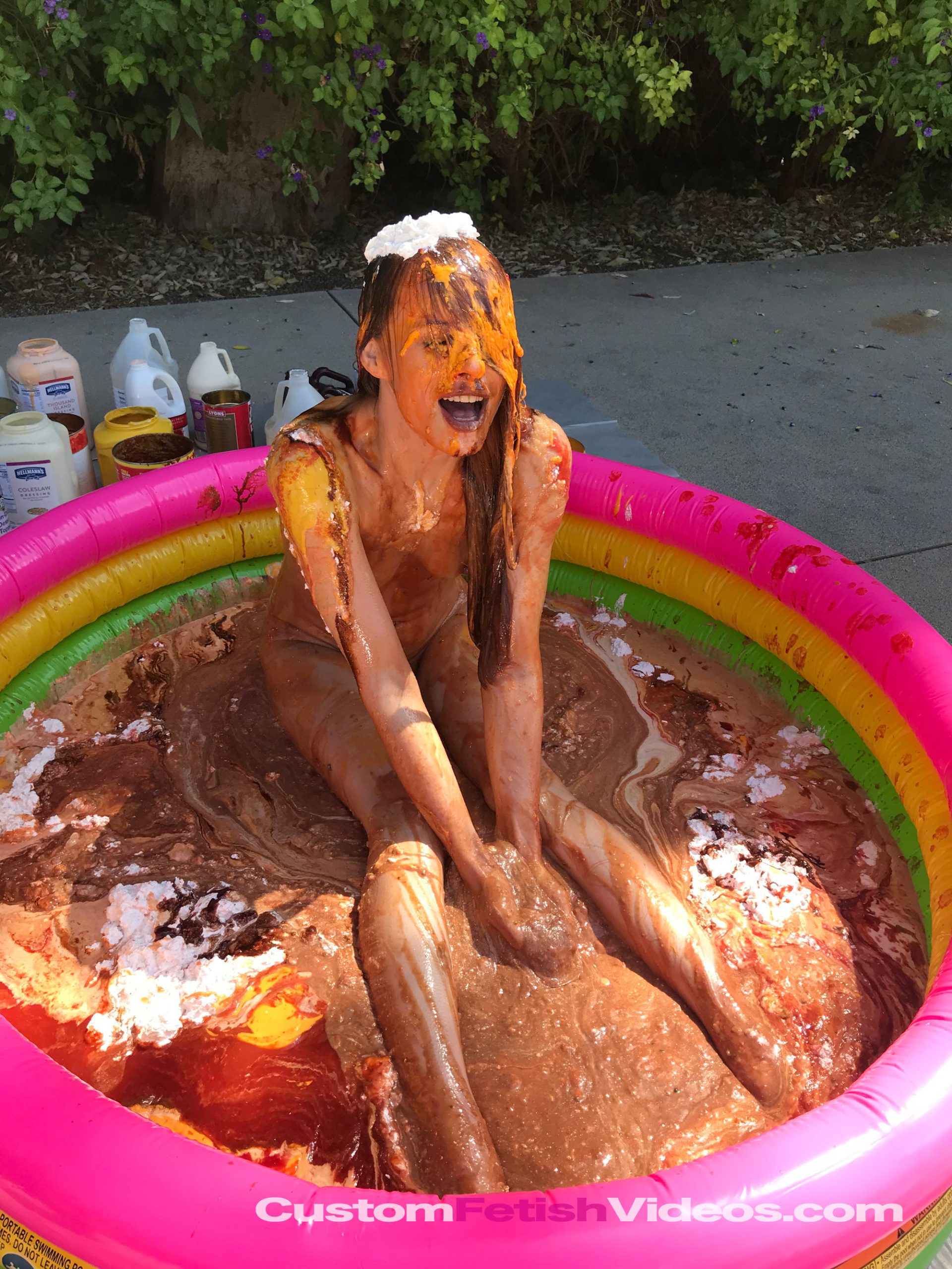 Jillian Janson condiment game wet and messy